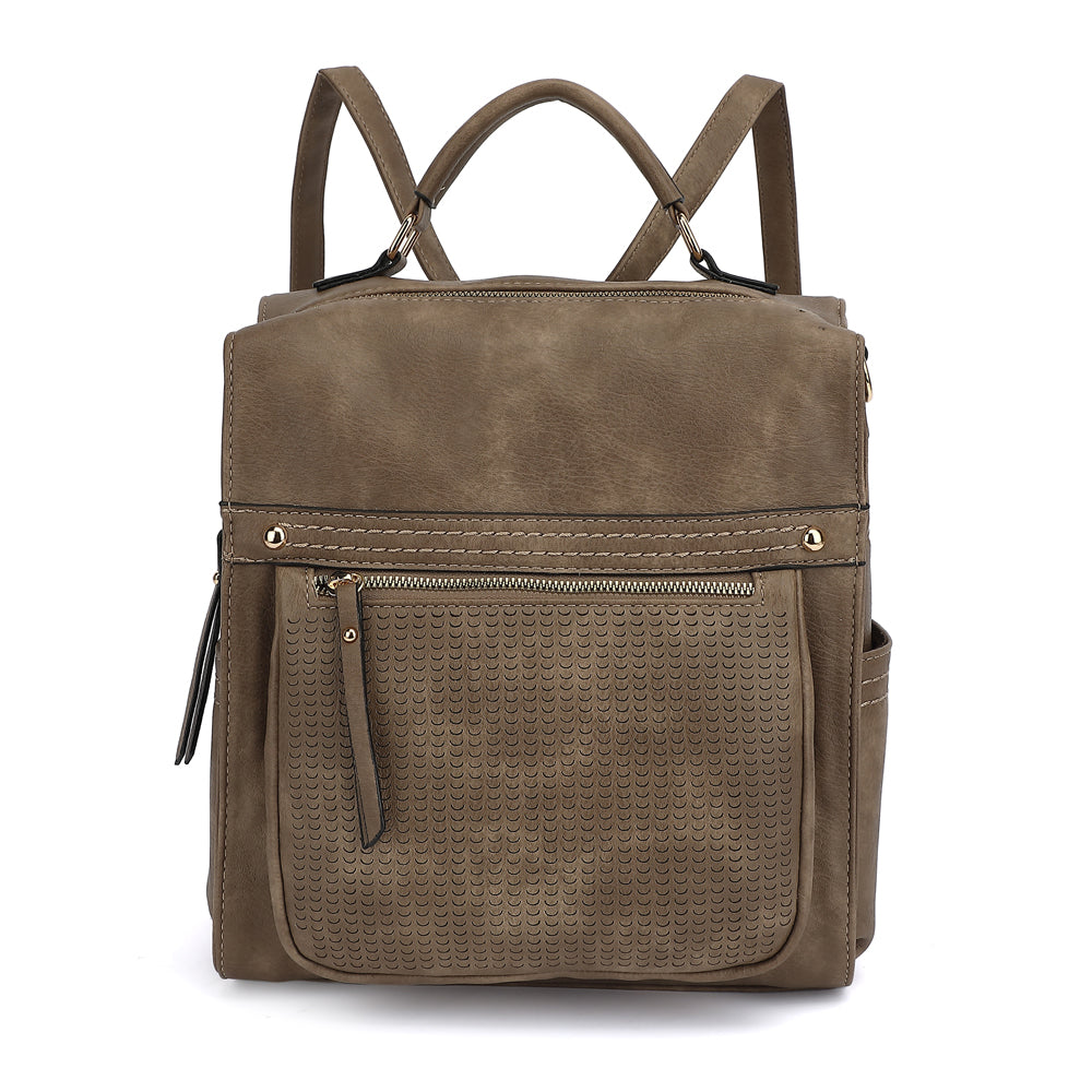 BACKPACK WITH FRONT ZIP POCKET 21537C