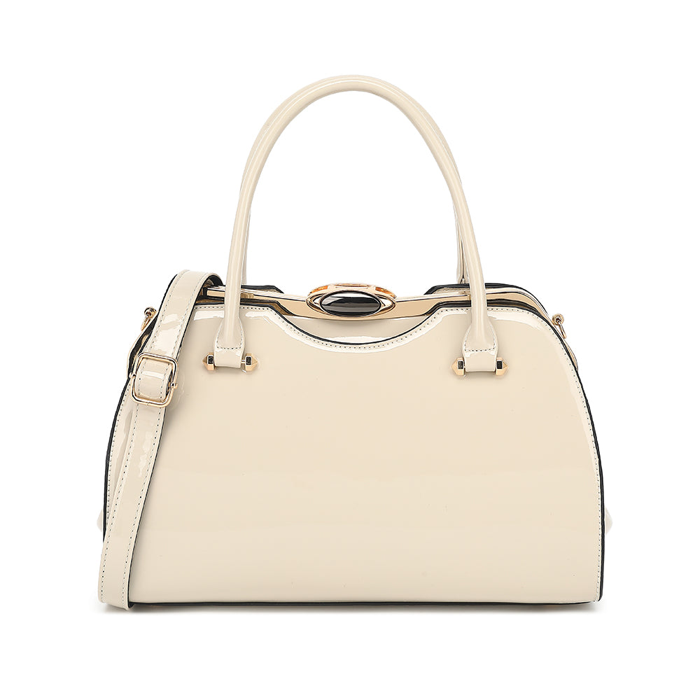 Patent Leather Frame Satchel 2280