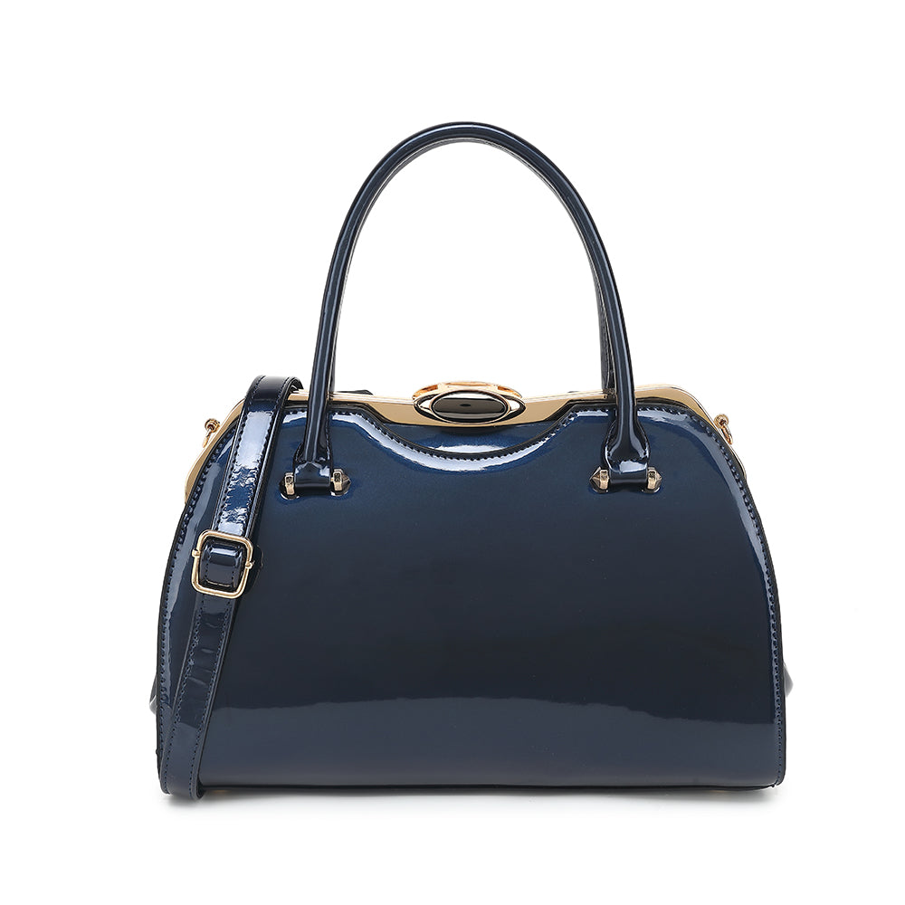Patent Leather Frame Satchel 2280