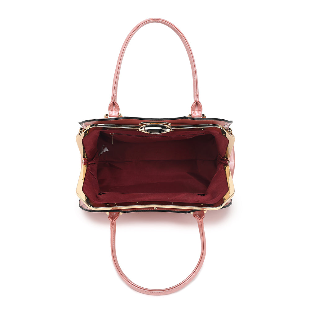 Patent Leather Frame Satchel 2280