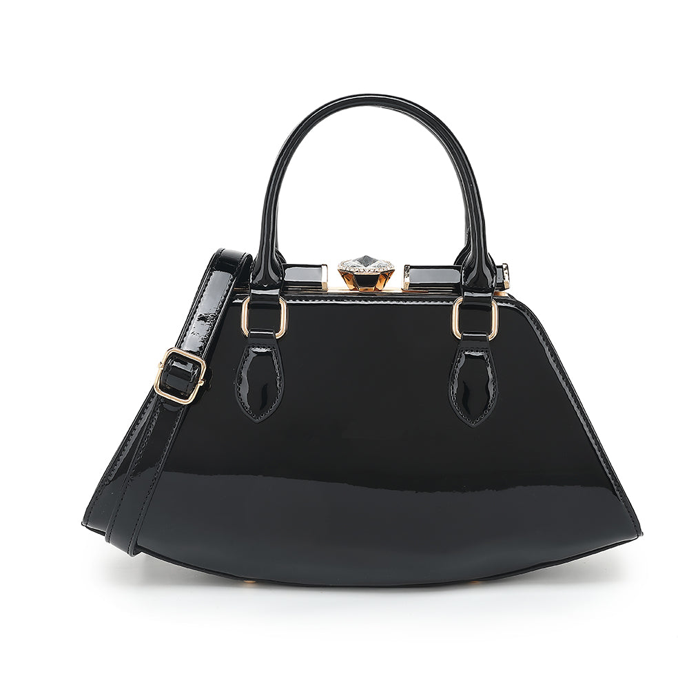Patent Leather Frame Satchel 2351