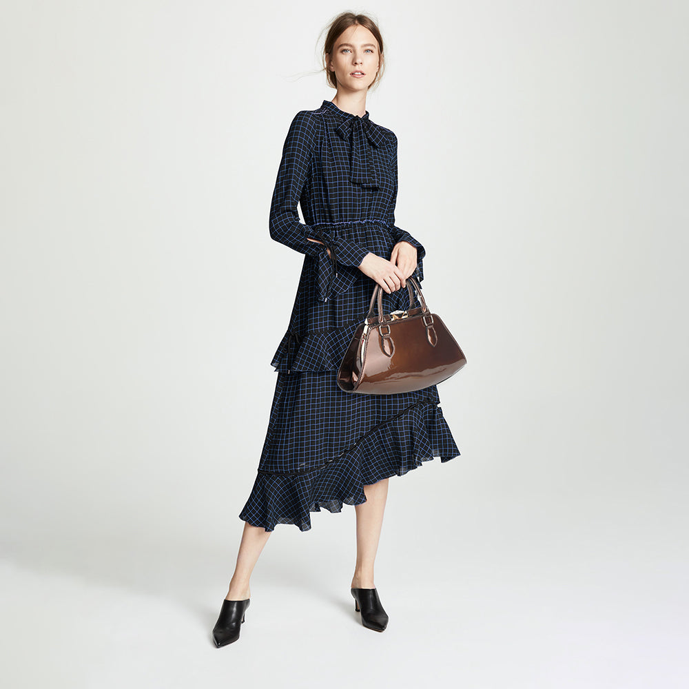 Patent Leather Frame Satchel 2351