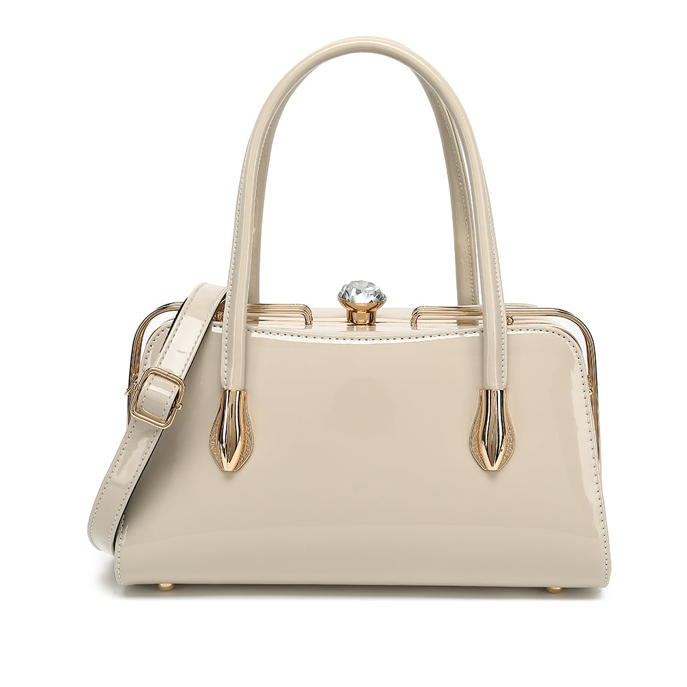 Patent Leather Frame Satchel 2355