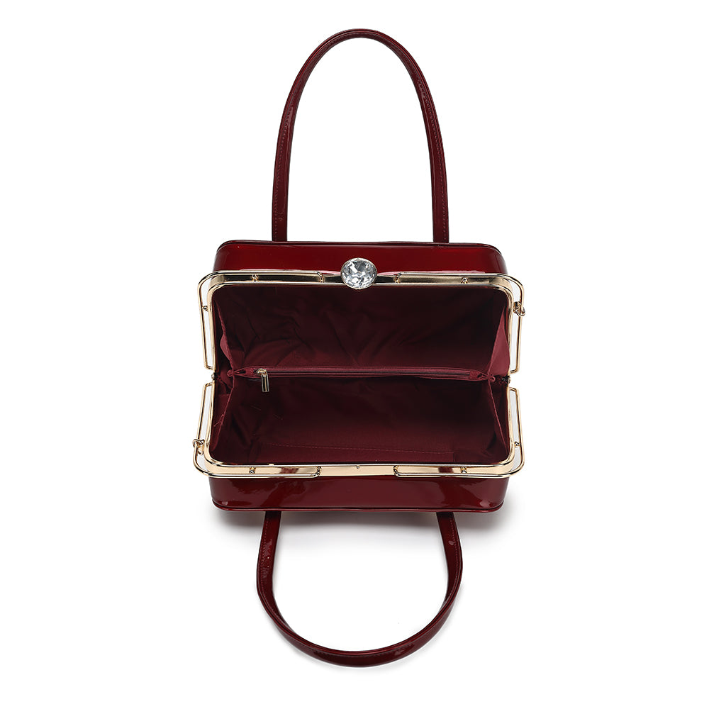 Patent Leather Frame Satchel 2355