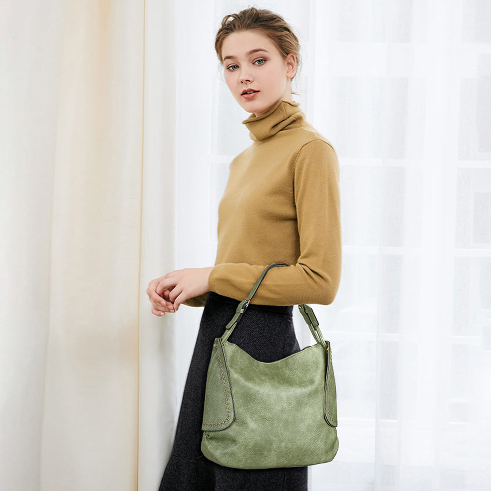 SLOUCHY DOUBLE HANDLE HOBO 24015