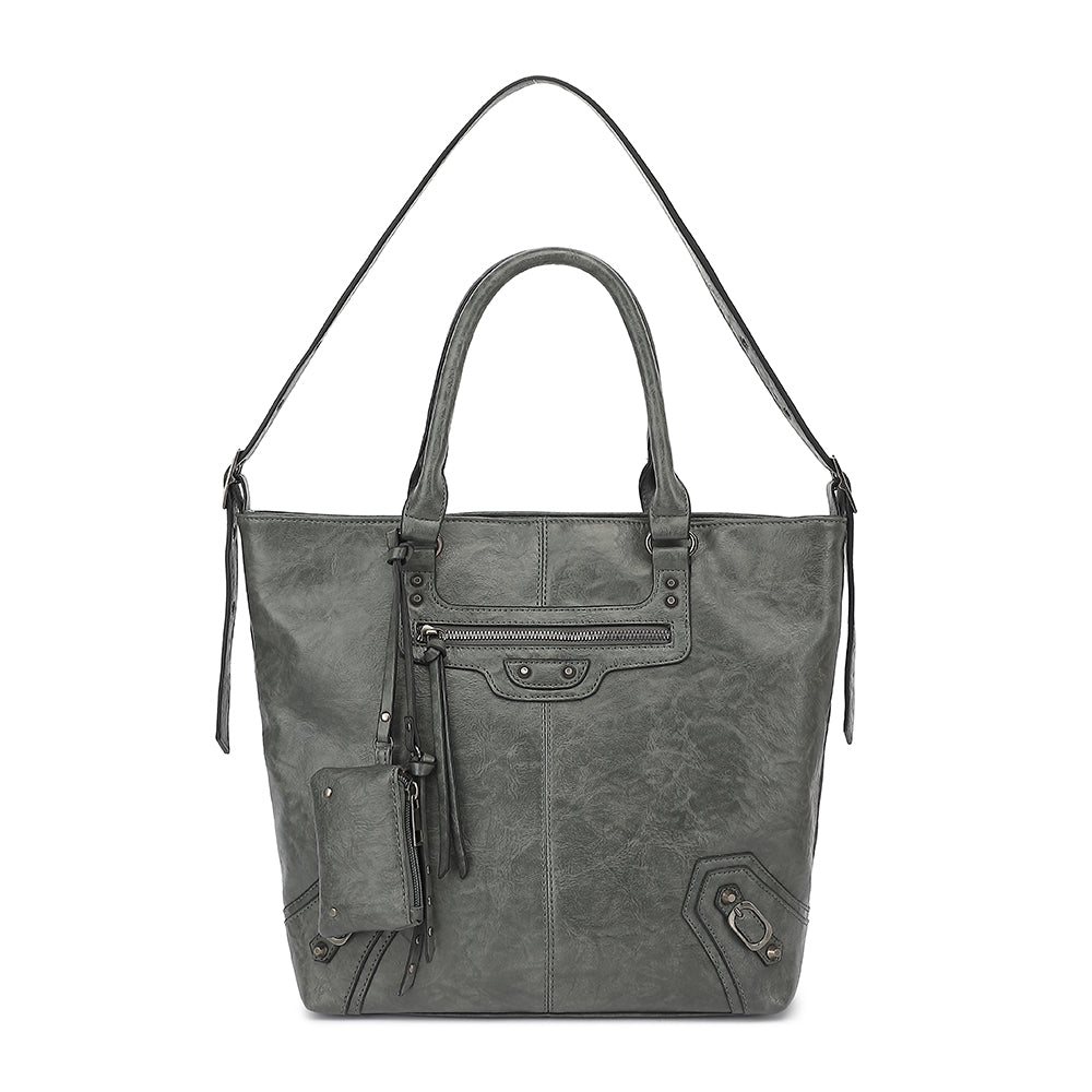 REMOVABLE STRAP CROSSBODY HOBO WITH FRONT ZIP POCKET 24802