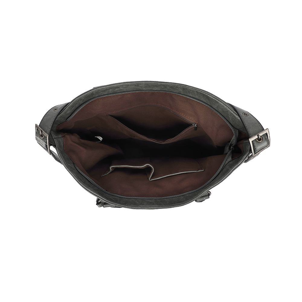 REMOVABLE STRAP CROSSBODY HOBO WITH FRONT ZIP POCKET 24802