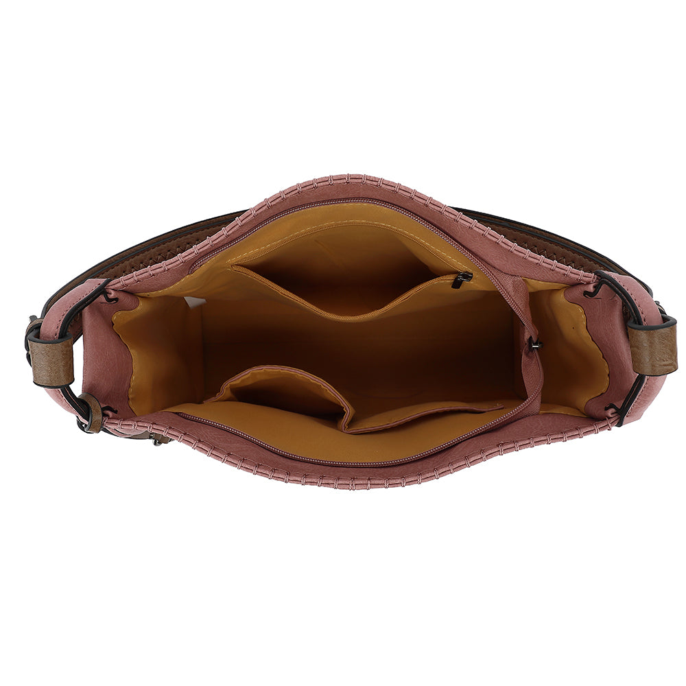 HOBO WITH STITCHING DETAIL AND COIN POUCH 24803A