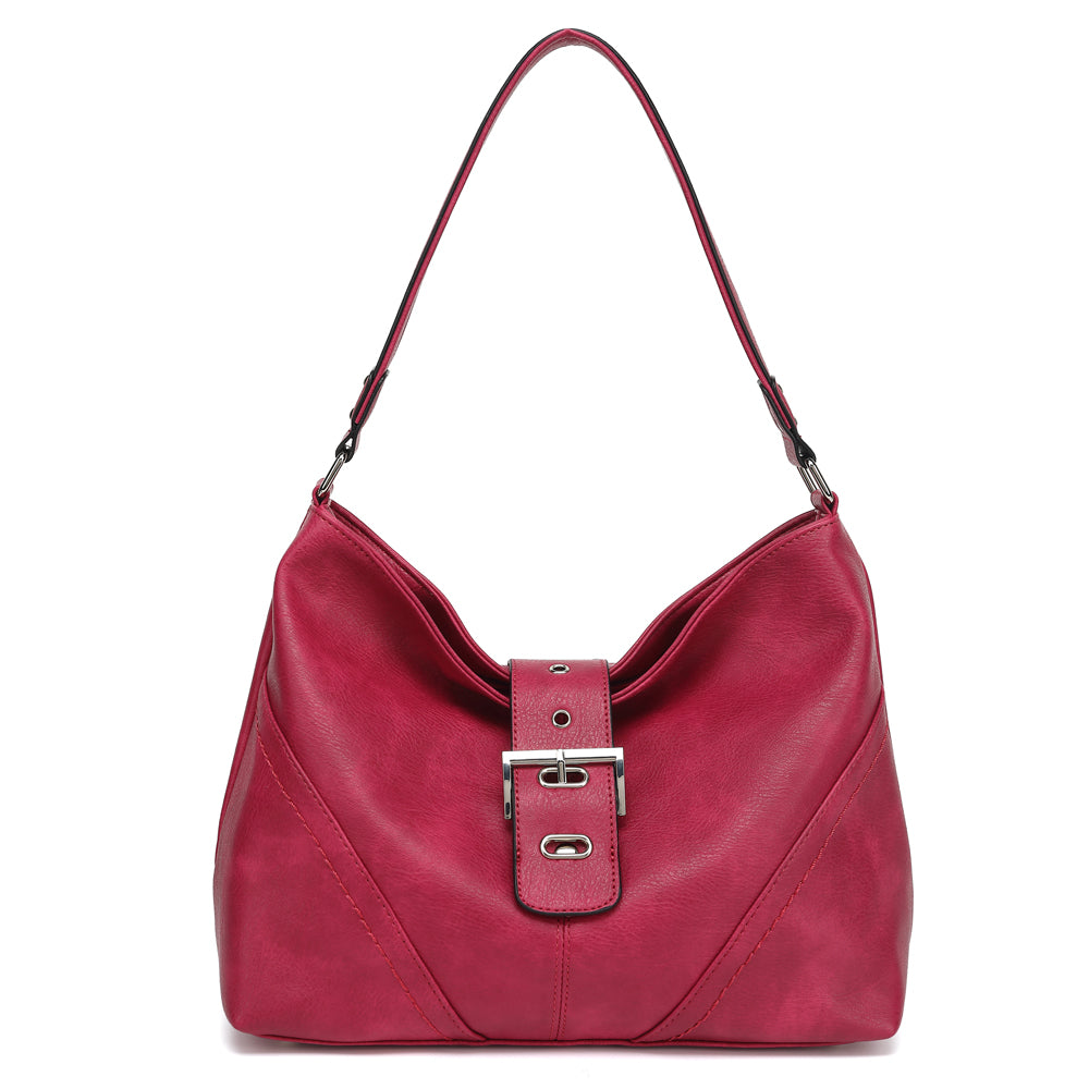 SLOUCHY HOBO WITH BUCKLE TAB OVER 24809
