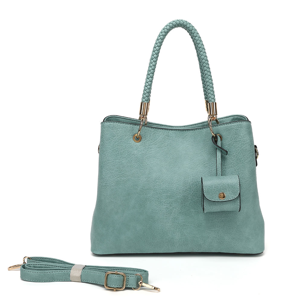 PU LEATHER SATCHEL W/ air pod case 2812C