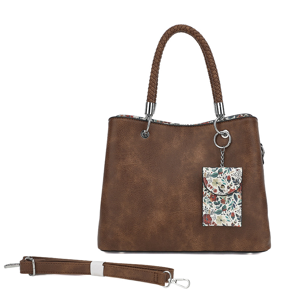 PU Leather Satchel 2812F