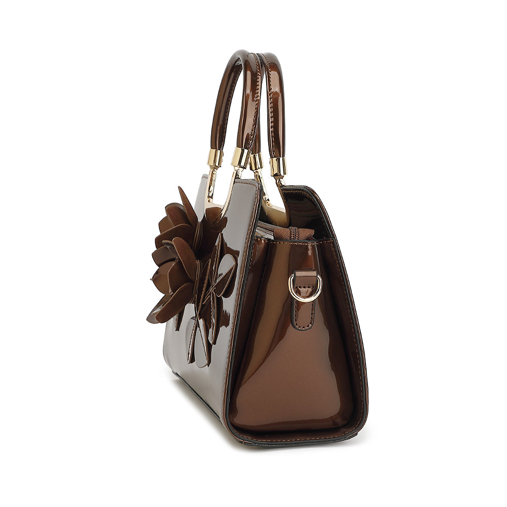 Patent Leather Frame Satchel 3702