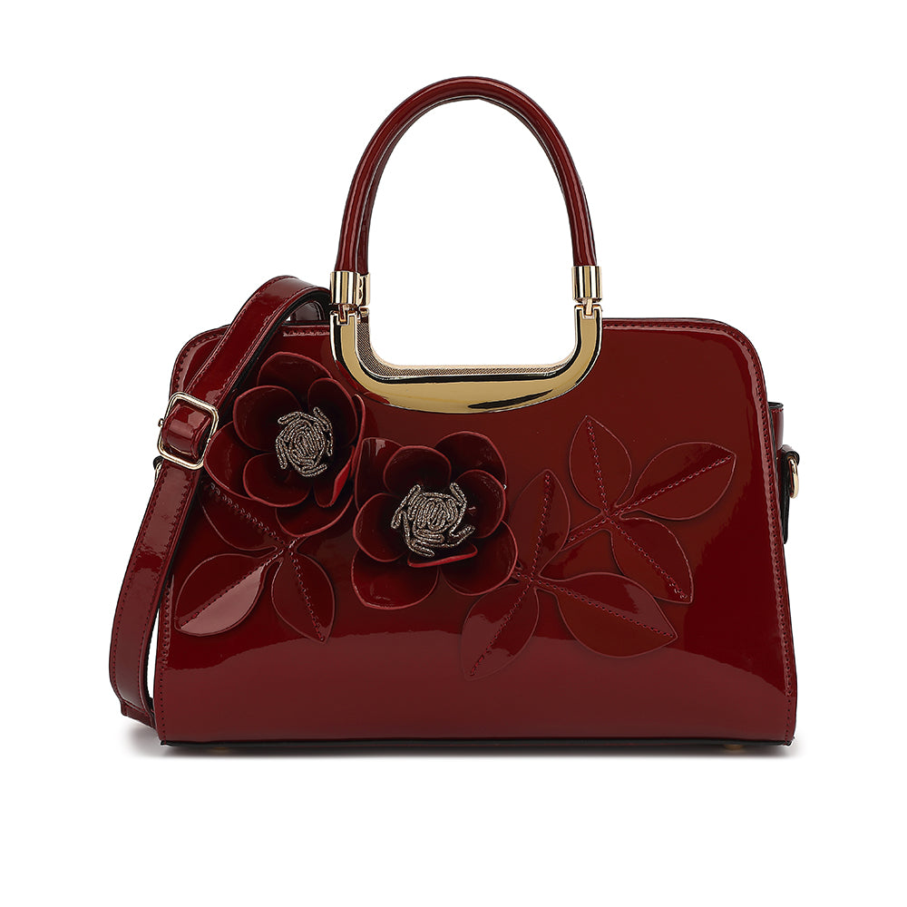Patent Leather Frame Satchel 3702