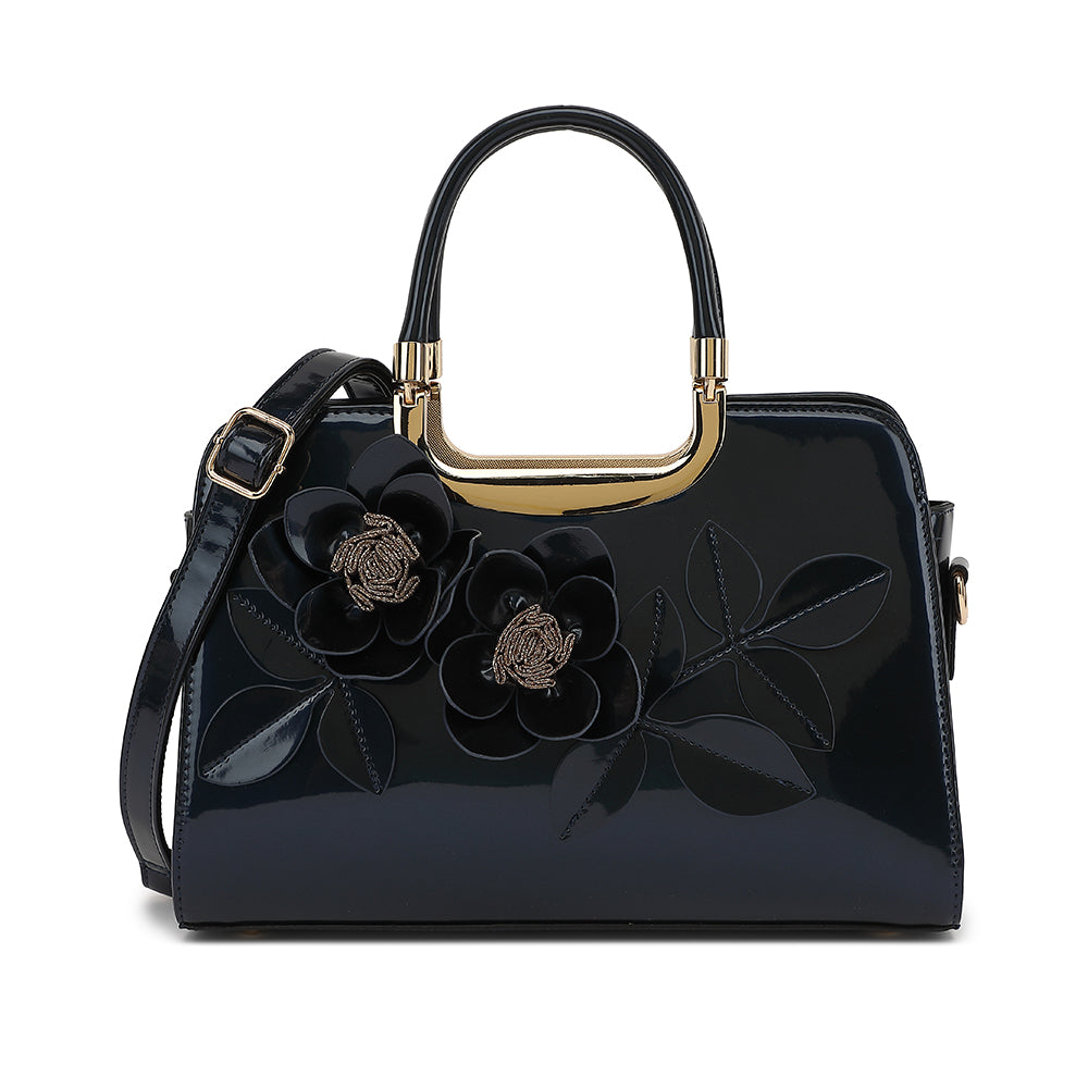 Patent Leather Frame Satchel 3702