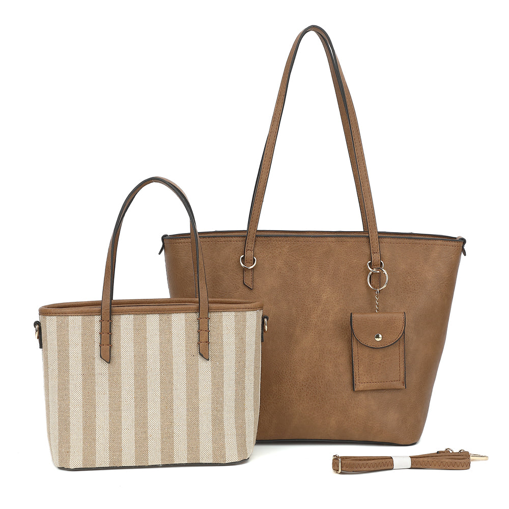 2IN1 TOTE W SCARF & HNGOFF 24824A
