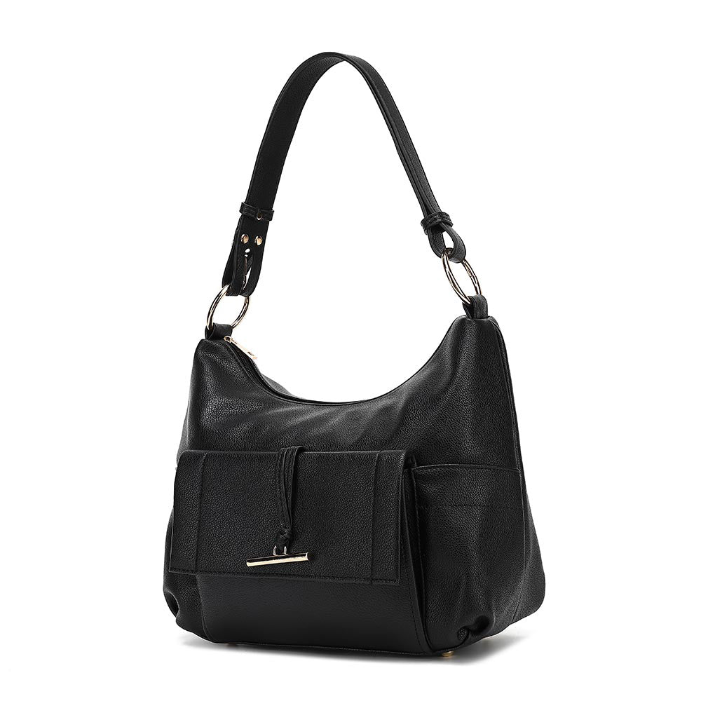 Double Top Zip Front Pocket Toggle Hardware Hobo