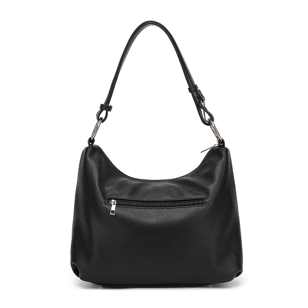 Double Top Zip Front Pocket Toggle Hardware Hobo