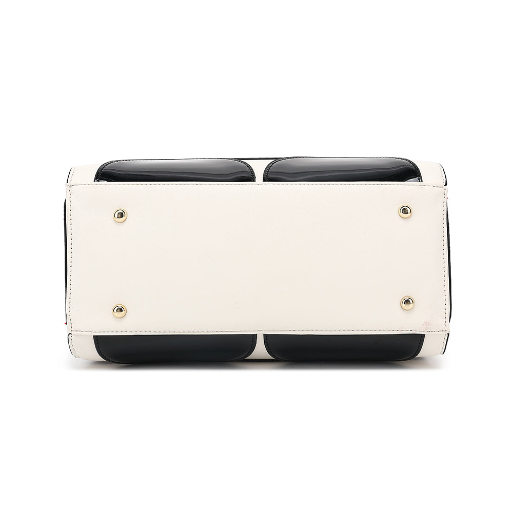 2 in 1 Polka Dot Patent Frame Satchel with Wallet