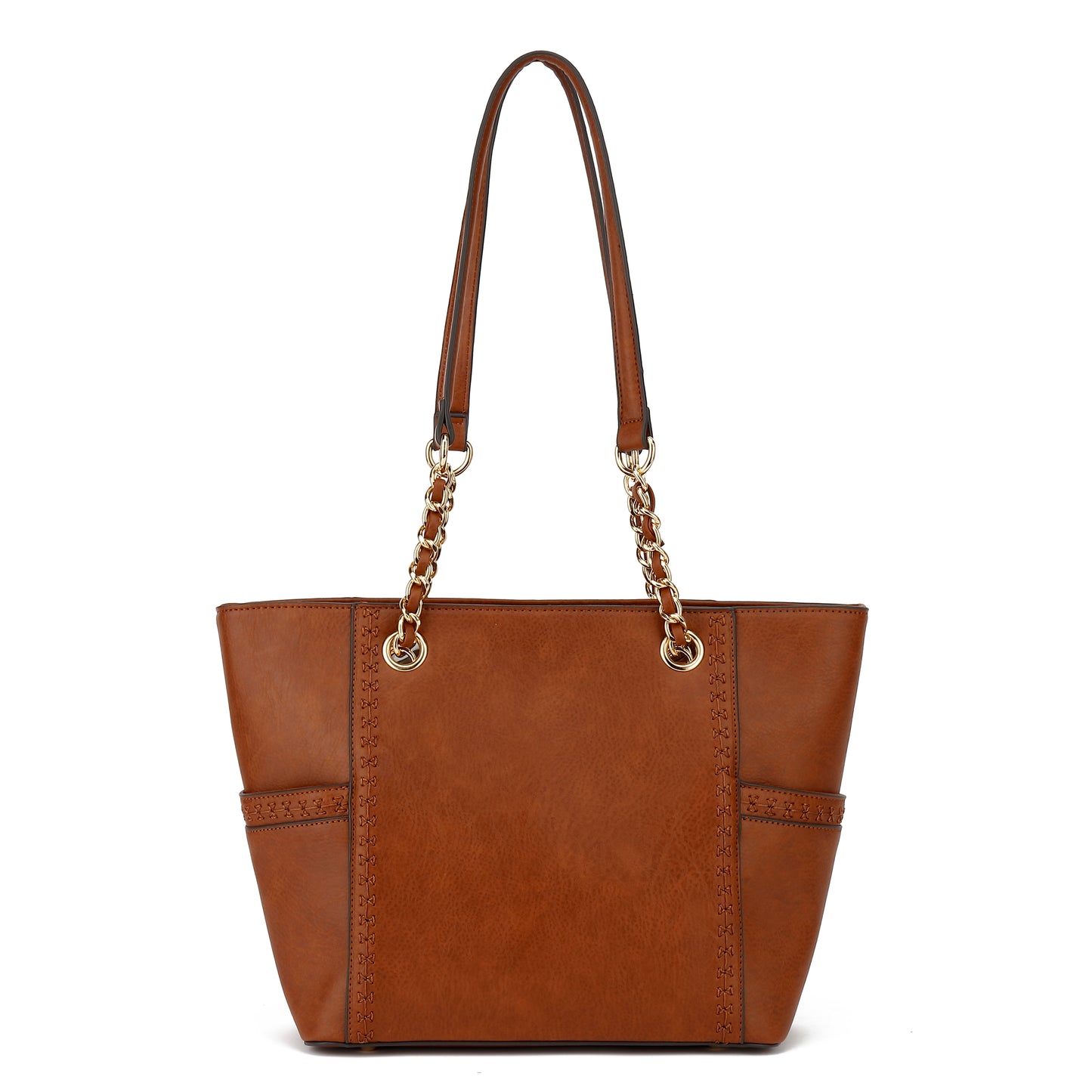 Double Handle Tote with Chain Handle