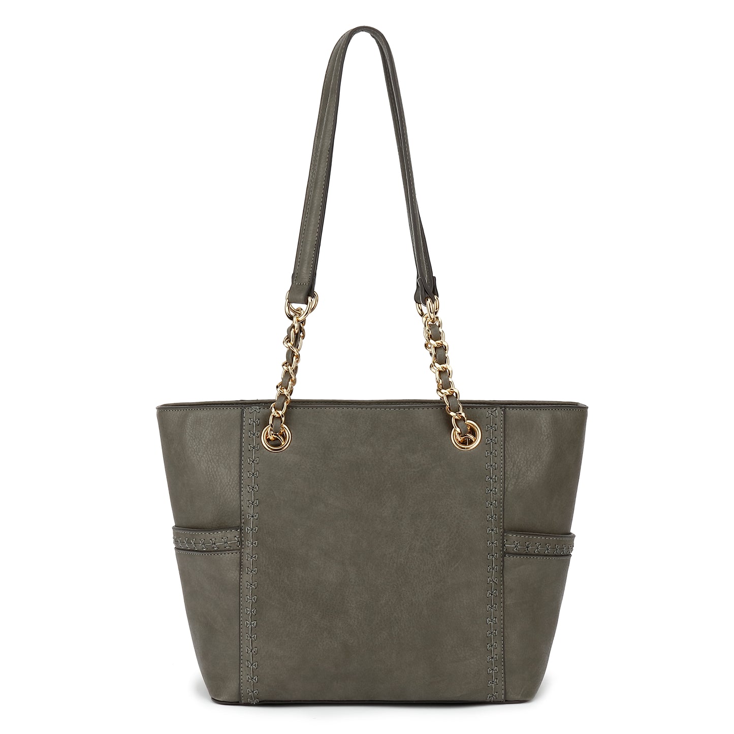 Double Handle Tote with Chain Handle