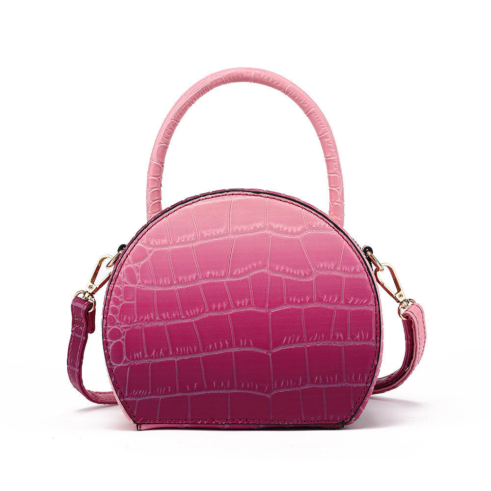 Croco Ombre Circle Crossbody