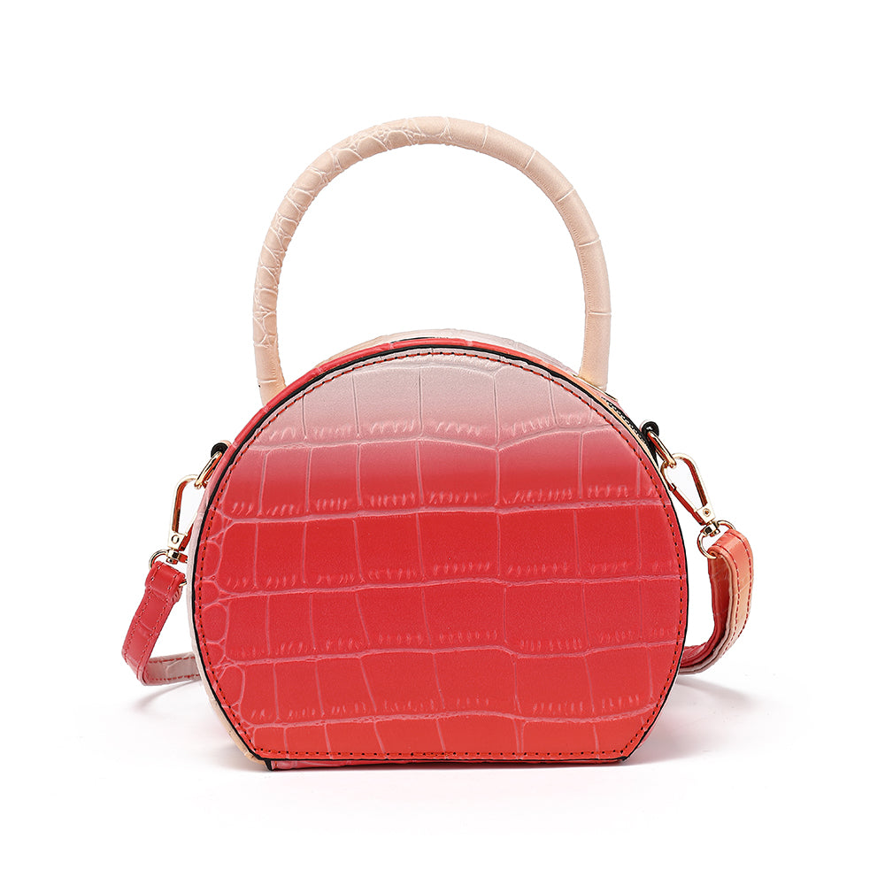 Croco Ombre Circle Crossbody
