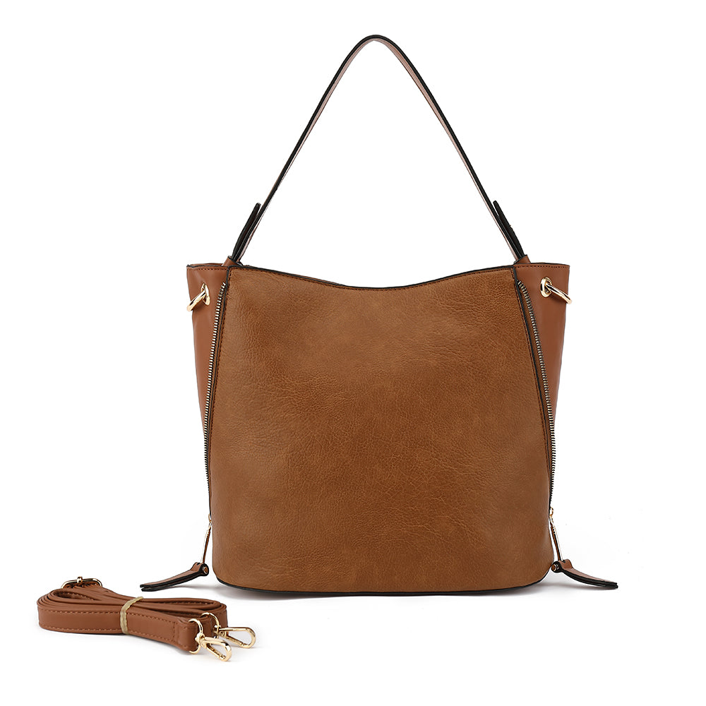 Extendable Satchel With Detachable Crossbody Strap