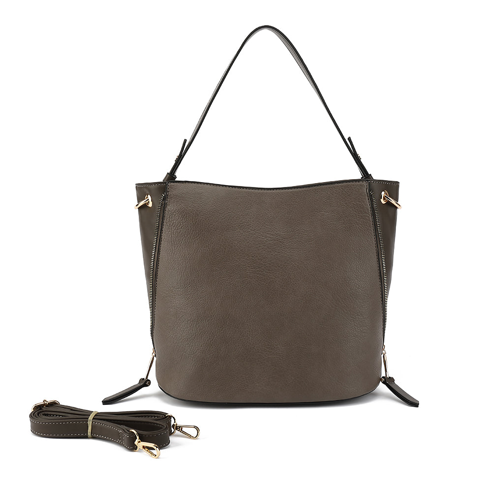Extendable Satchel With Detachable Crossbody Strap
