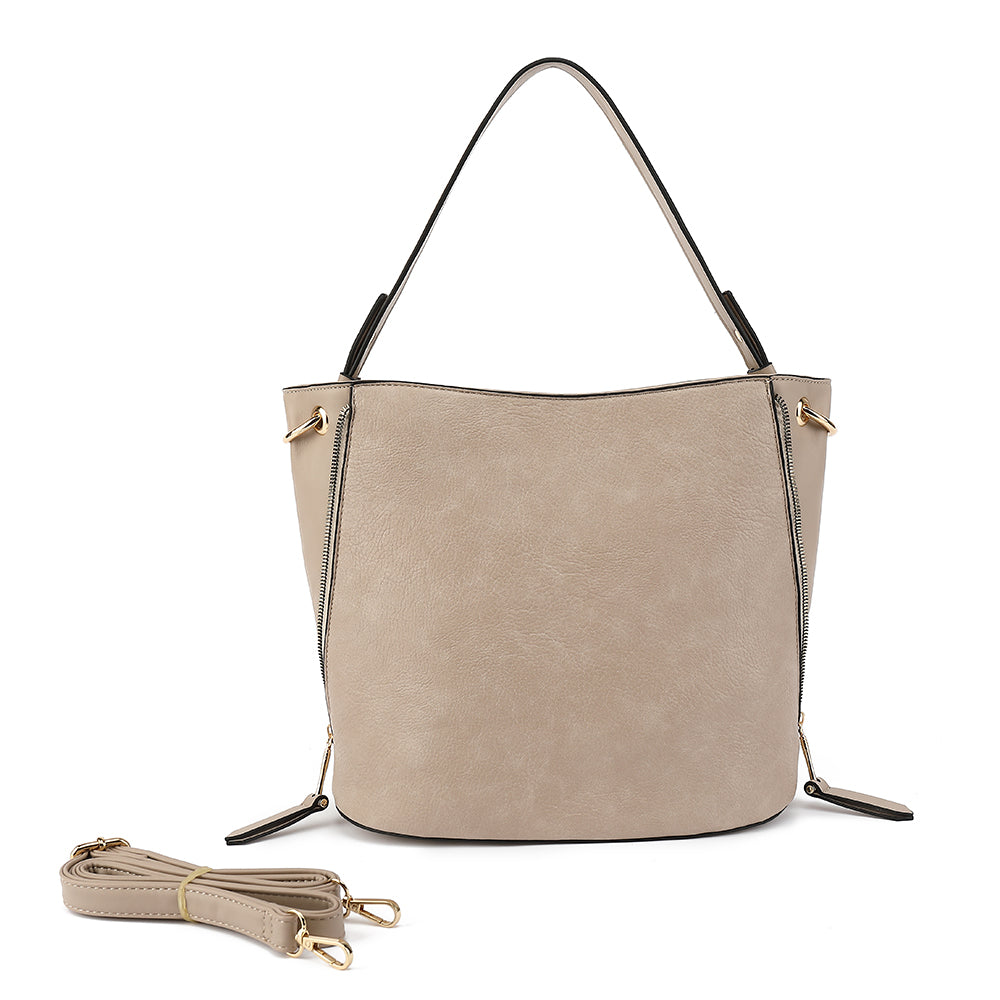 Extendable Satchel With Detachable Crossbody Strap