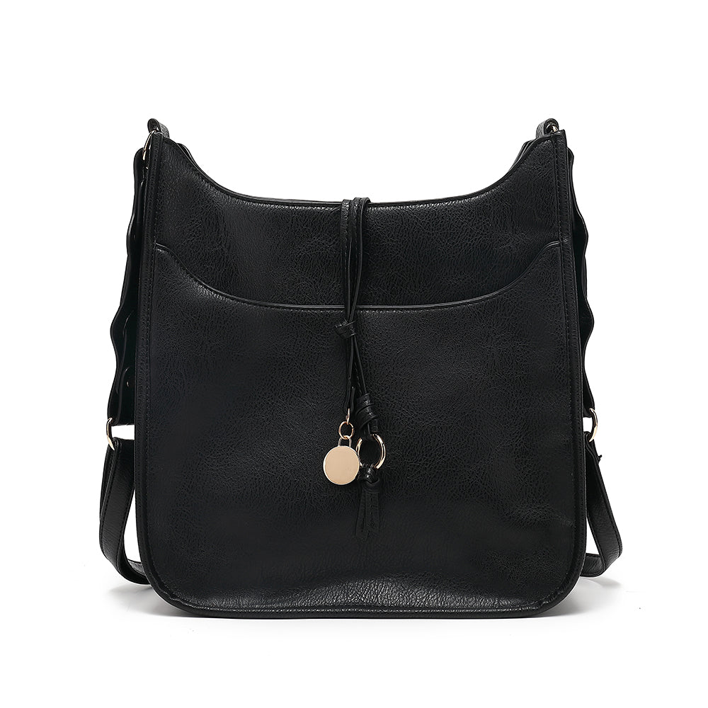 Large Braided Treament Shoulder Strap Crossbody
