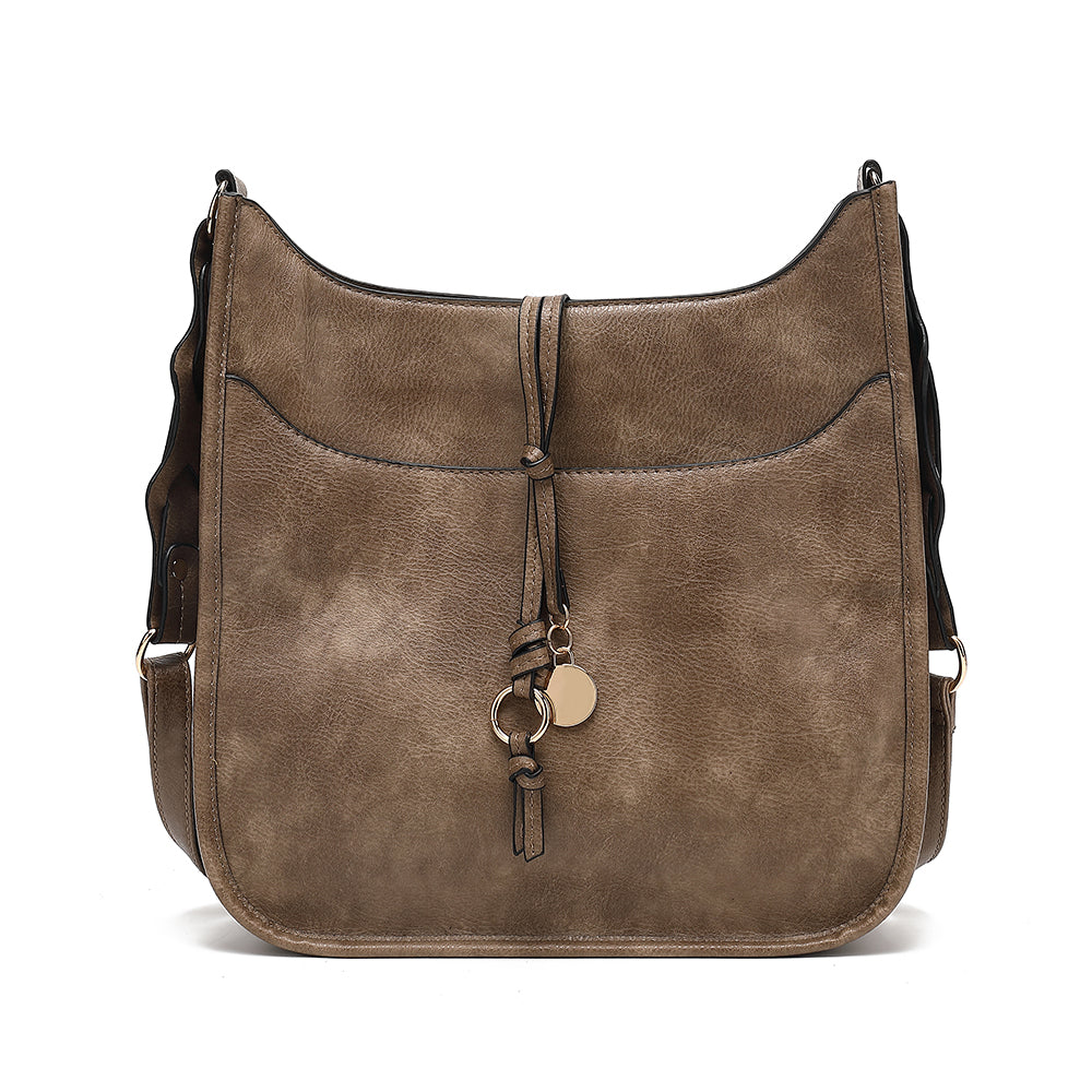 Large Braided Treament Shoulder Strap Crossbody