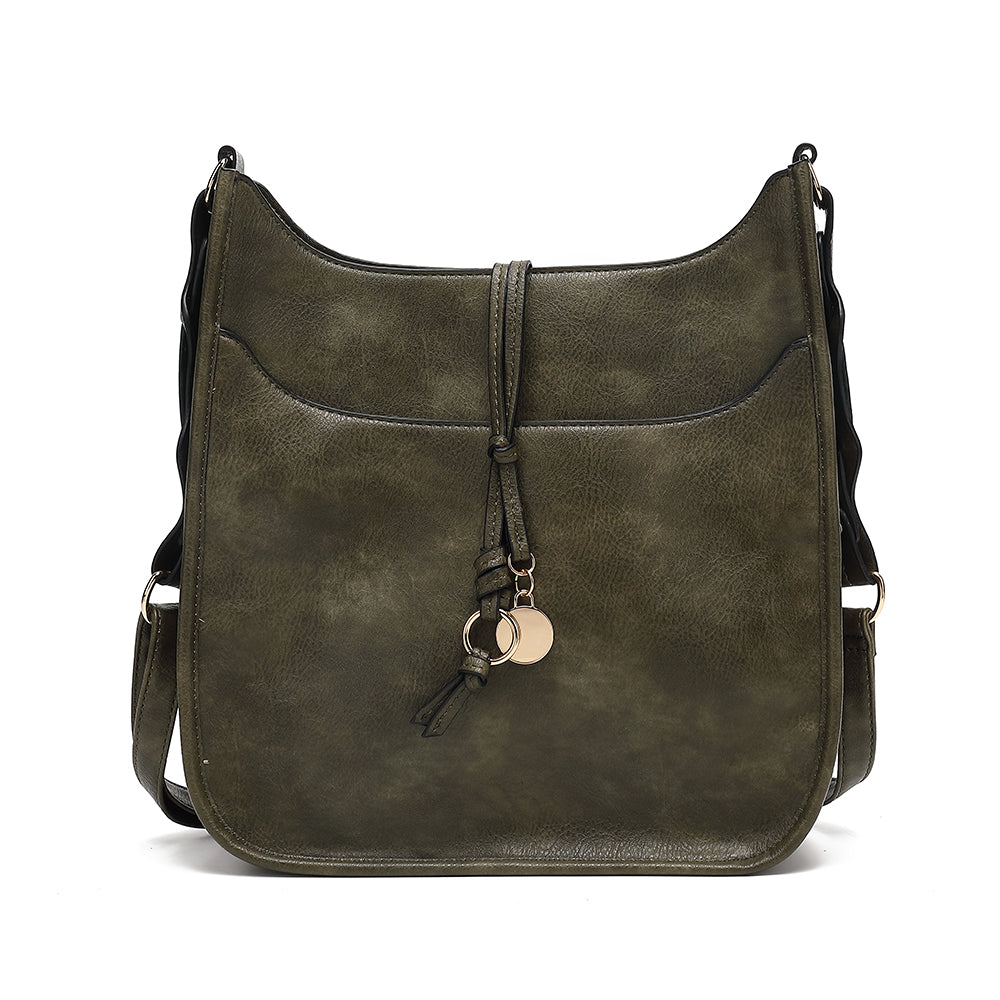 Large Braided Treament Shoulder Strap Crossbody