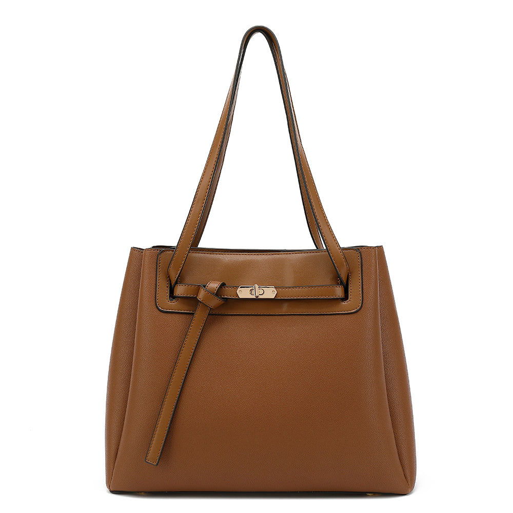 Multi Compartment Belted Tote