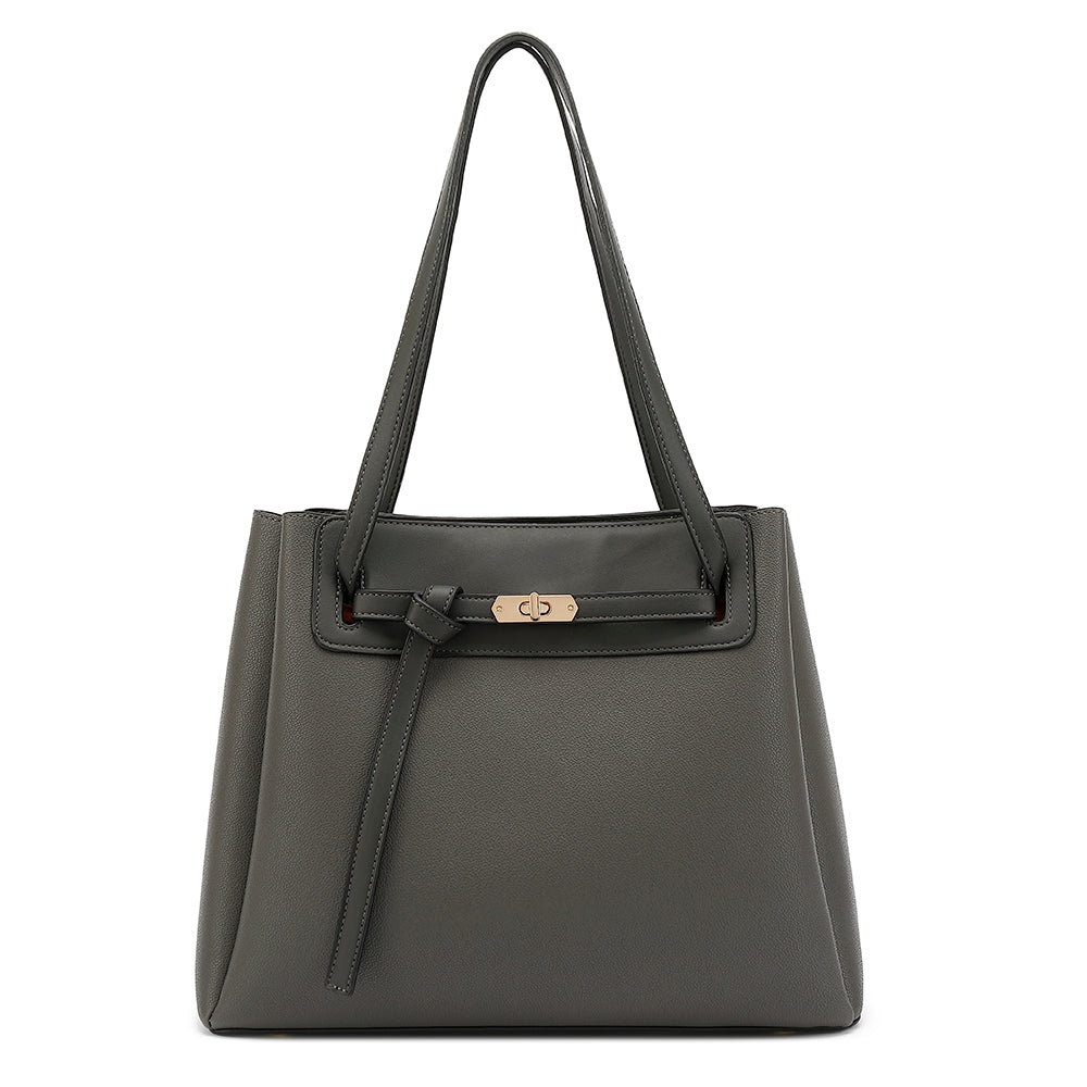 Multi Compartment Belted Tote