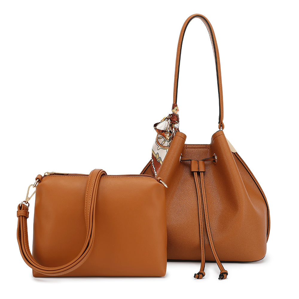 2 in 1 Hobo with Scarf Detail 21604