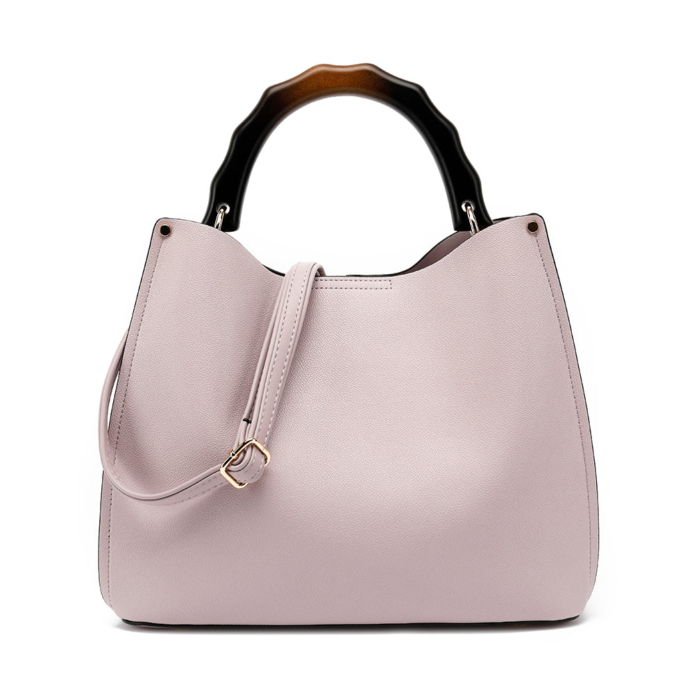 Wooden Handle Satchel