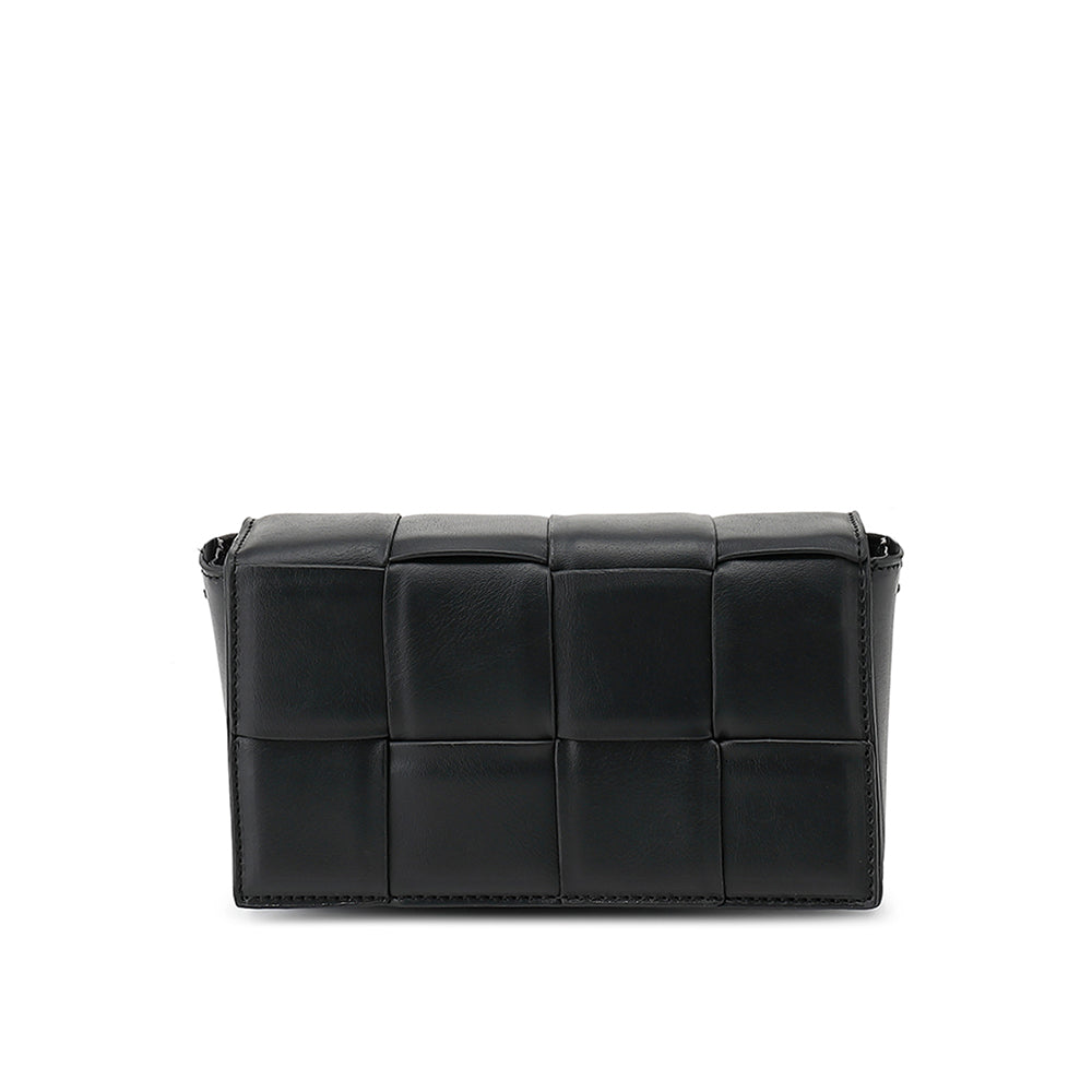 Woven Flap Crossbody