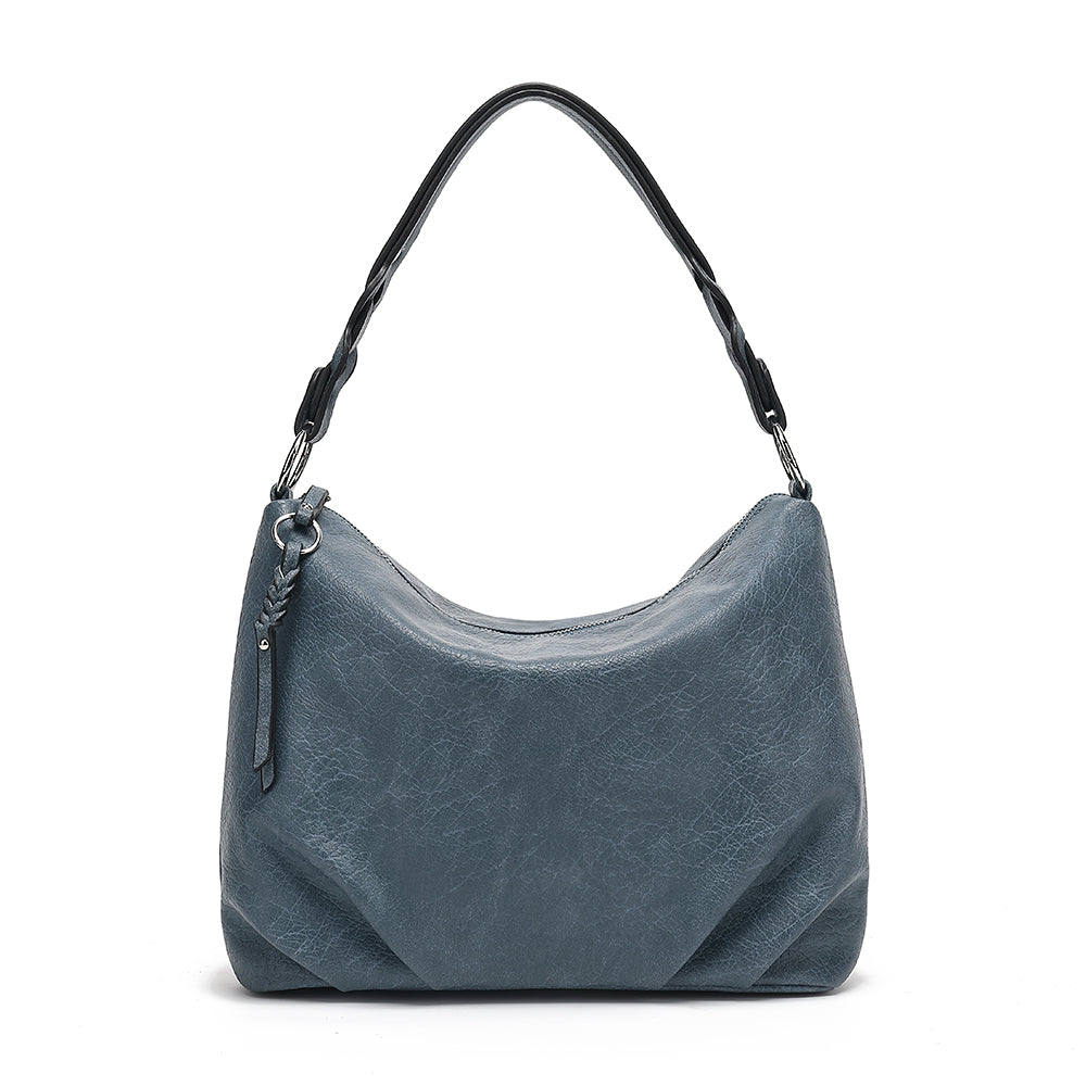 Braided Handle Slouchy Hobo 21663B
