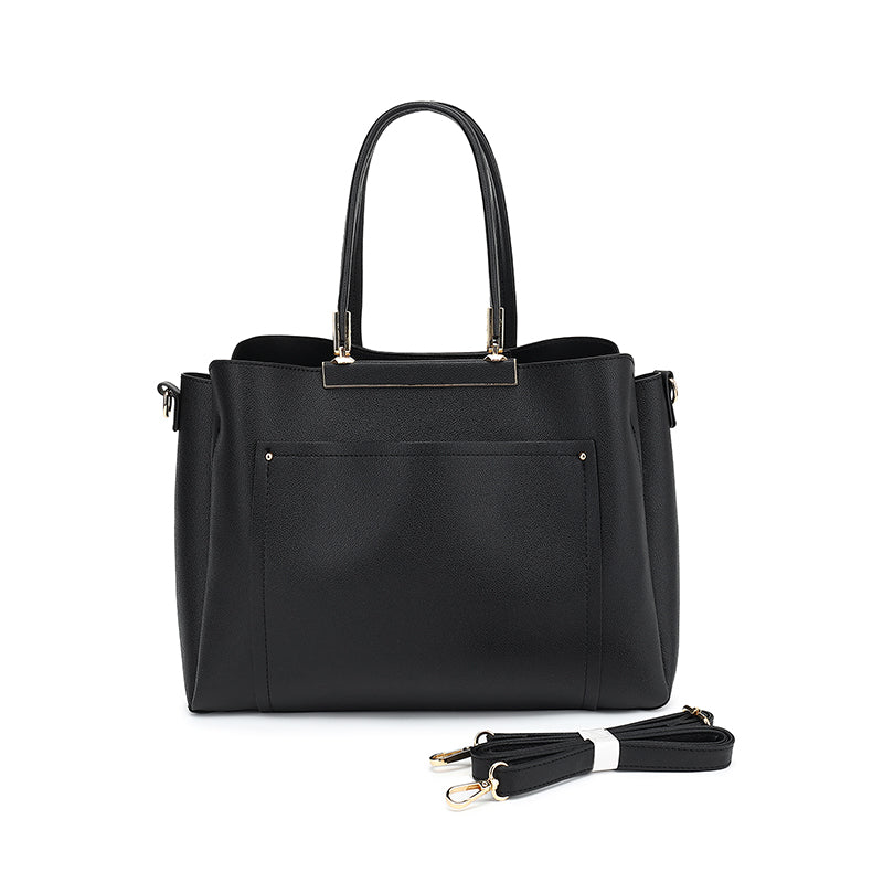 Double Handle Shopper With Front Slip Pocket