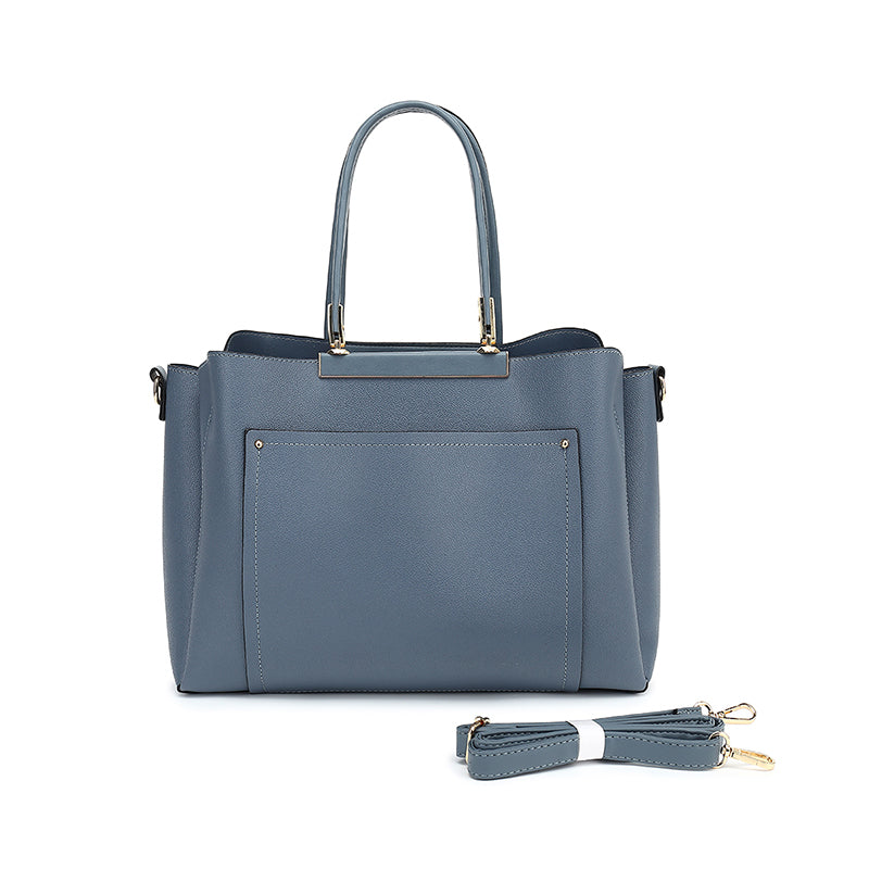 Double Handle Shopper With Front Slip Pocket