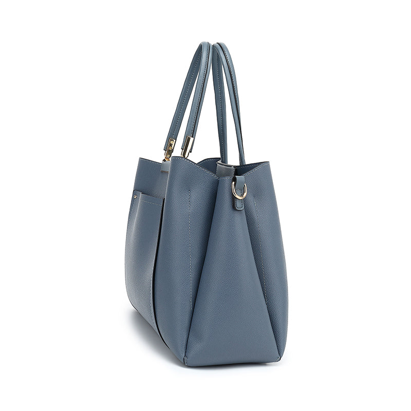 Double Handle Shopper With Front Slip Pocket