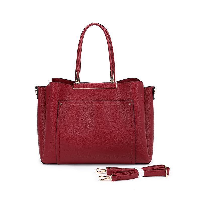Double Handle Shopper With Front Slip Pocket