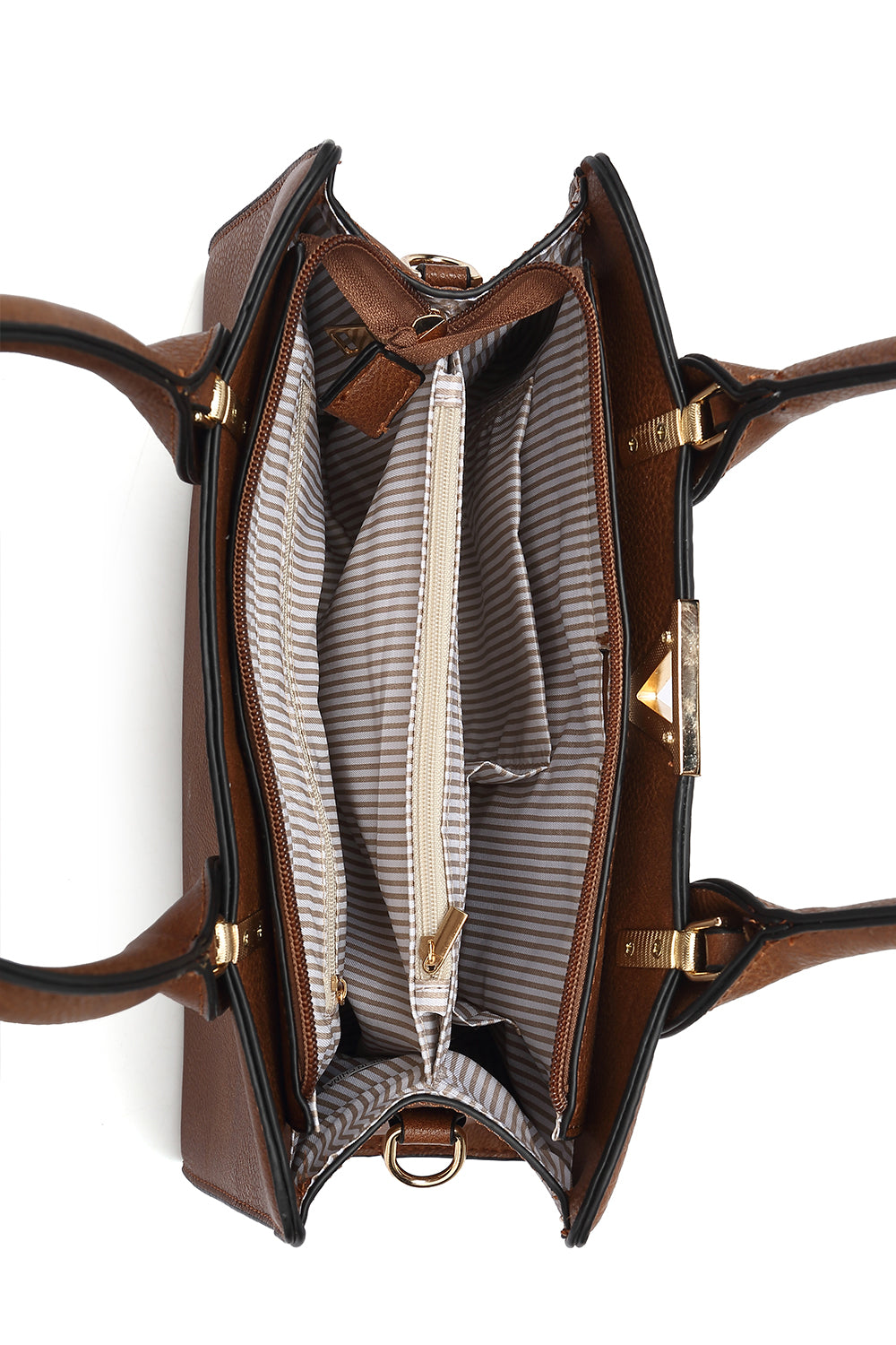 Structured Double Handle V Tote