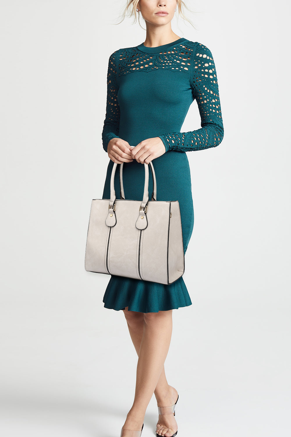 Structured Double Handle Tote 9525