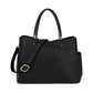 Triple Compartment Satchel with Crossbody Strap 1894
