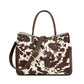 Triple Compartment Satchel with Crossbody Strap 1894