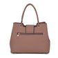 Triple Compartment Satchel with Crossbody Strap 1894H
