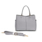 Triple Compartment Satchel with Crossbody Strap 1894
