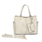 Triple Compartment Satchel with Crossbody Strap 1894N