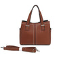 Triple Compartment Satchel with Crossbody Strap 1894O